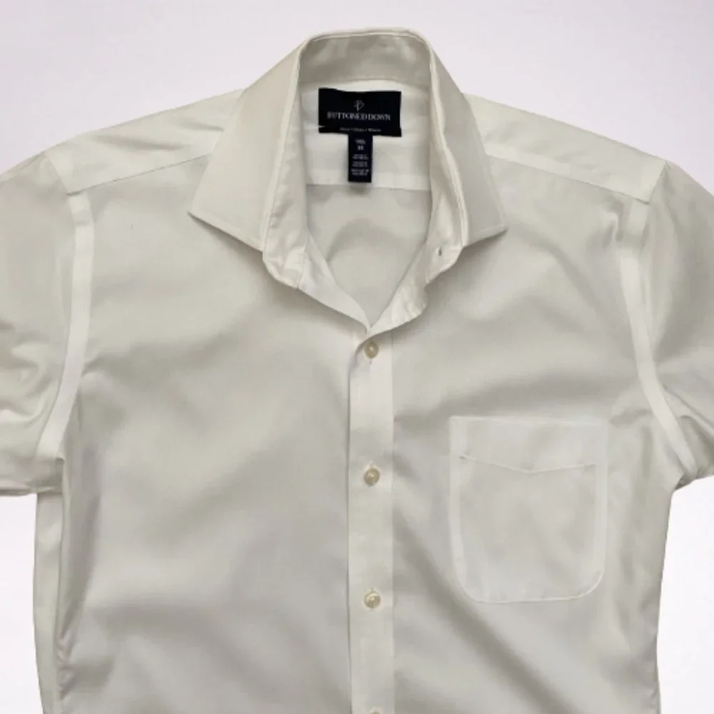 White Buttoned Down men's dress shirt size slim 14.5 / 34 - Picture 2 of 9